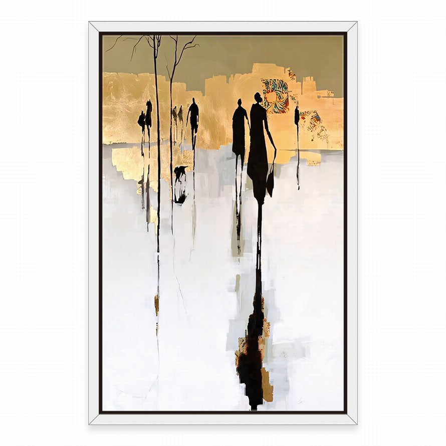 Monochrome Peaks at Dusk Canvas