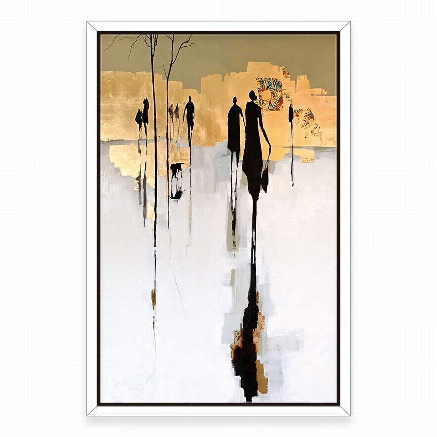 Monochrome Peaks at Dusk Canvas