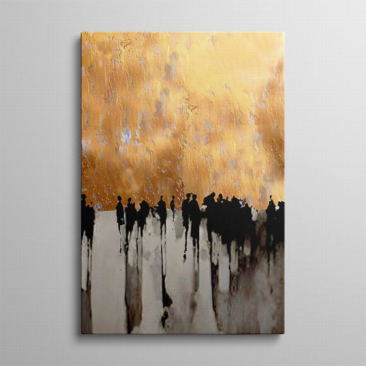 Luminance in Yellow Spectrum Abstract Painting