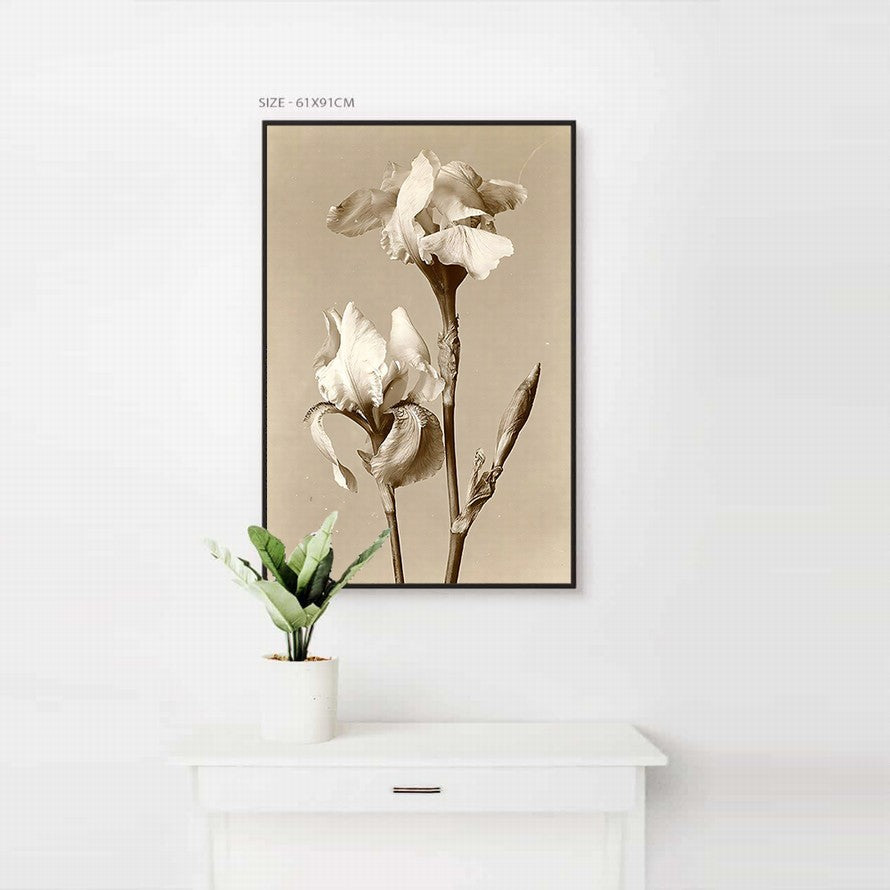 Elegance in Beige Petals Canvas