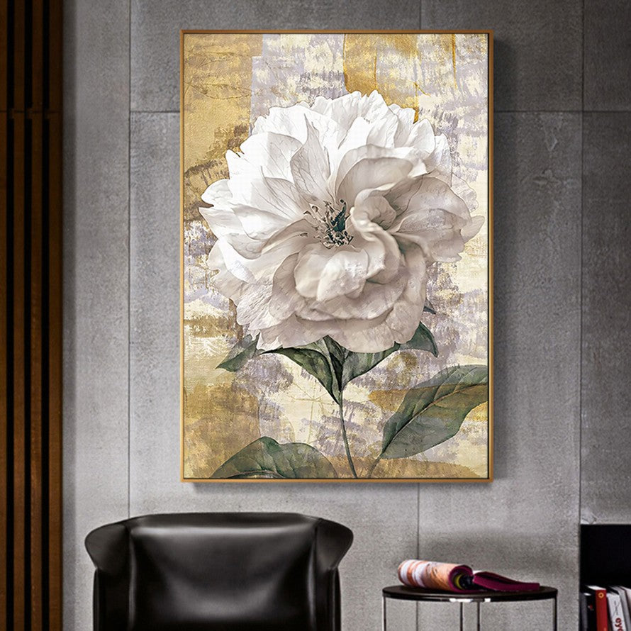Serenity in White Petals Oil Painting