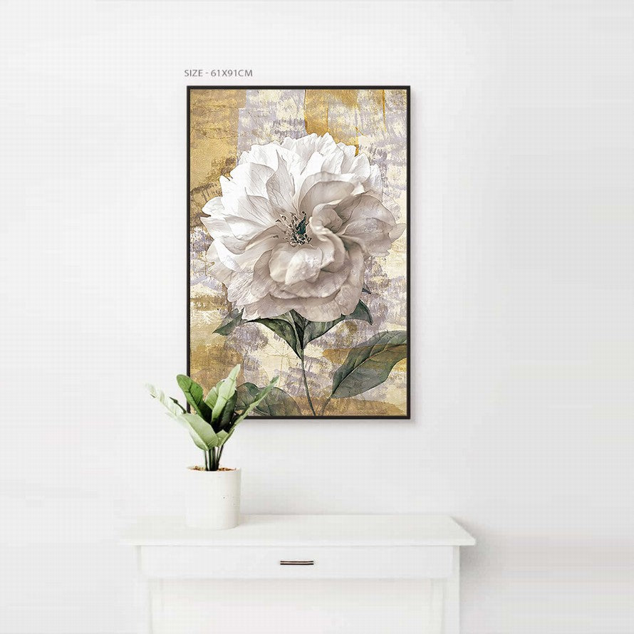 Serenity in White Petals Oil Painting