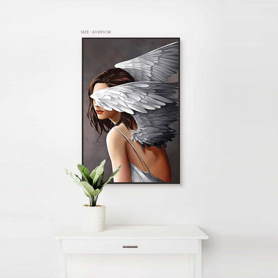 Solitude Behind Winged Veil Canvas