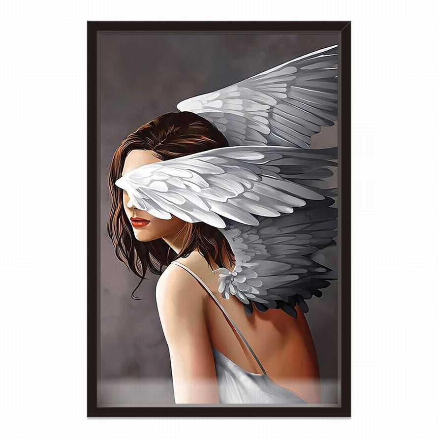 Solitude Behind Winged Veil Canvas