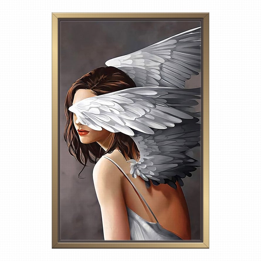 Solitude Behind Winged Veil Canvas
