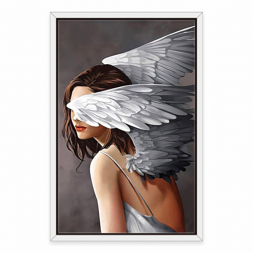 Solitude Behind Winged Veil Canvas