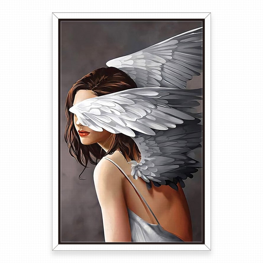 Solitude Behind Winged Veil Canvas