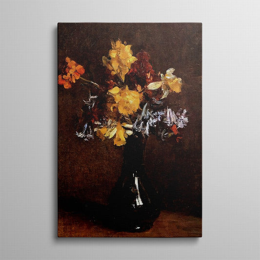 Amber Backdrop, Floral Dance Oil Canvas