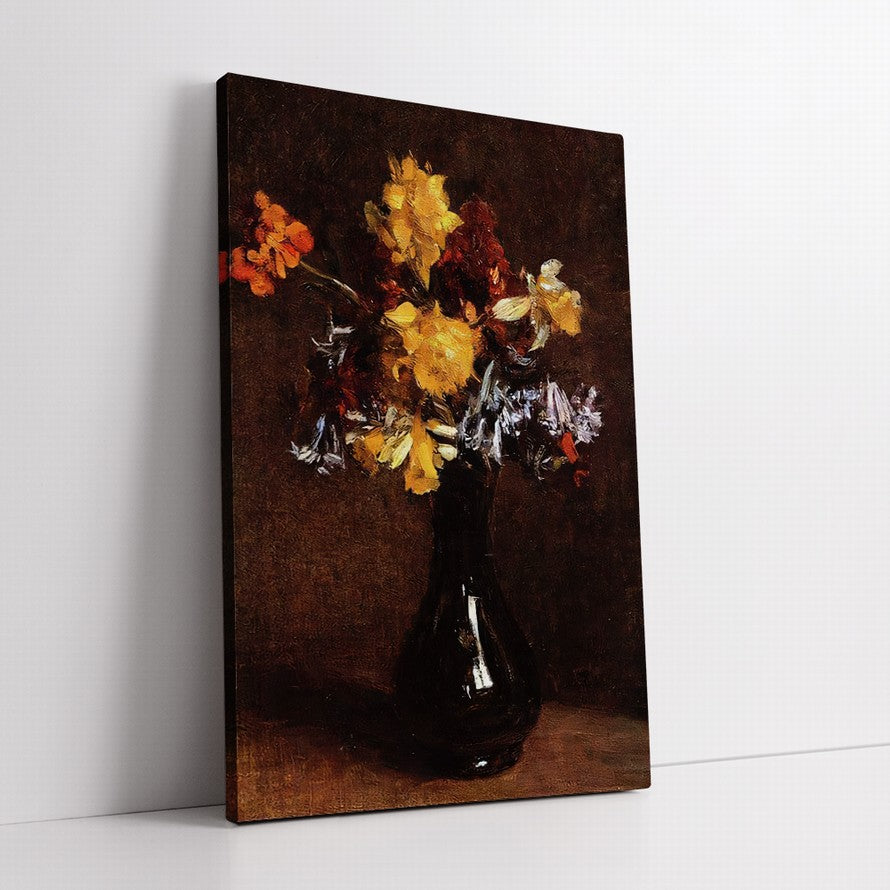 Amber Backdrop, Floral Dance Oil Canvas