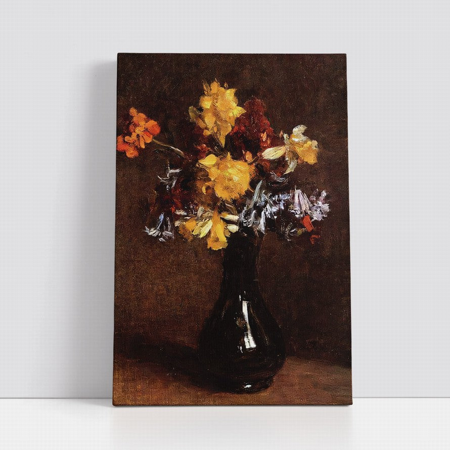 Amber Backdrop, Floral Dance Oil Canvas