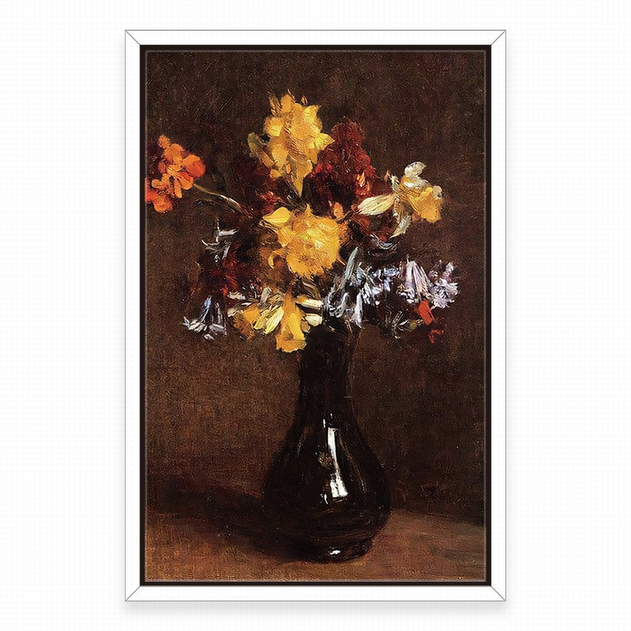 Amber Backdrop, Floral Dance Oil Canvas