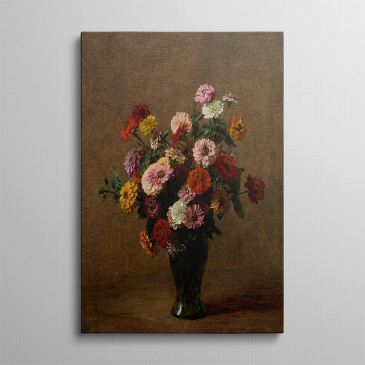Eternal Amber Floral Embrace Oil Painting