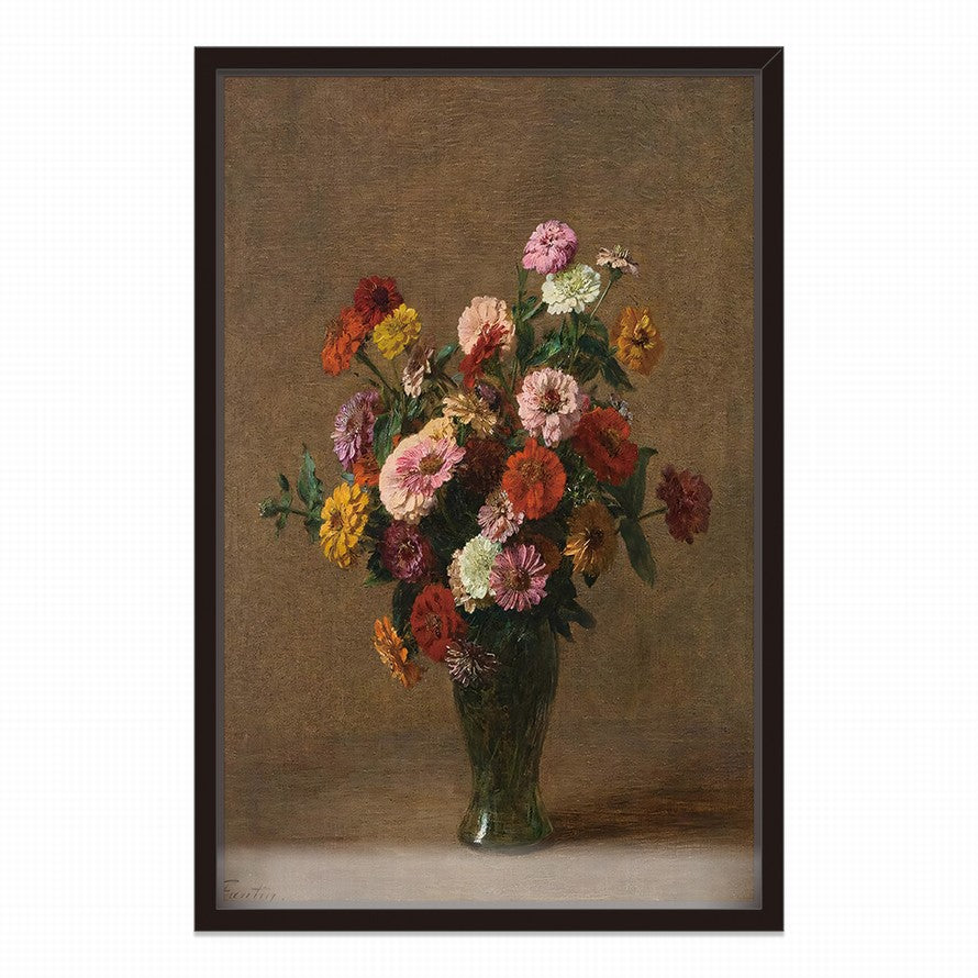 Eternal Amber Floral Embrace Oil Painting