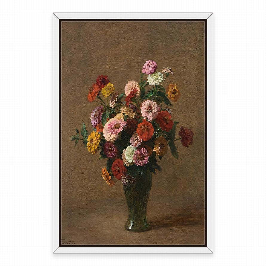 Eternal Amber Floral Embrace Oil Painting