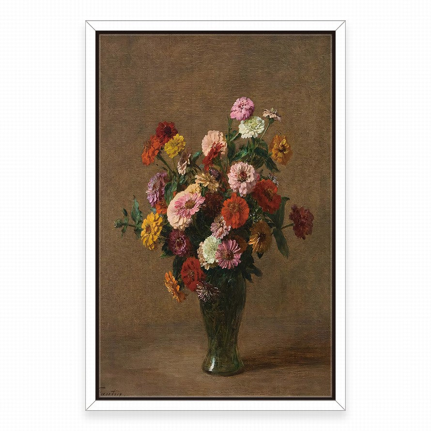 Eternal Amber Floral Embrace Oil Painting