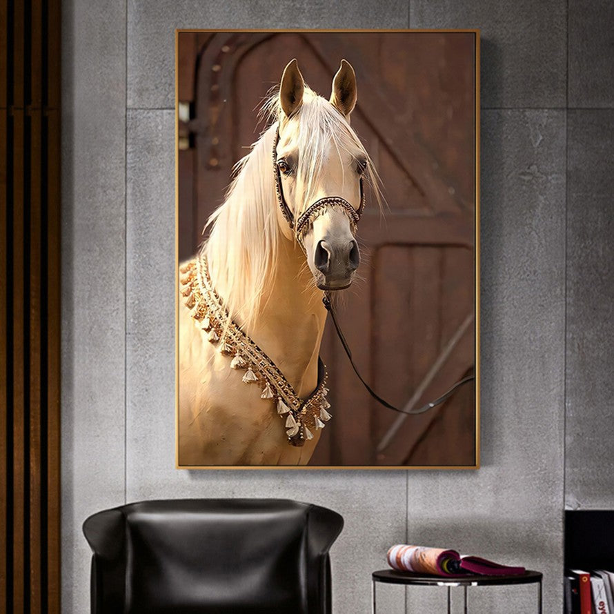 Luminous Beauty of a White Horse, Silent Strength