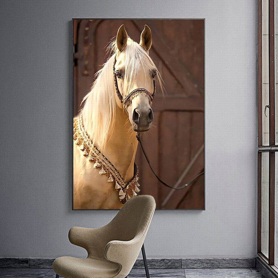 Luminous Beauty of a White Horse, Silent Strength