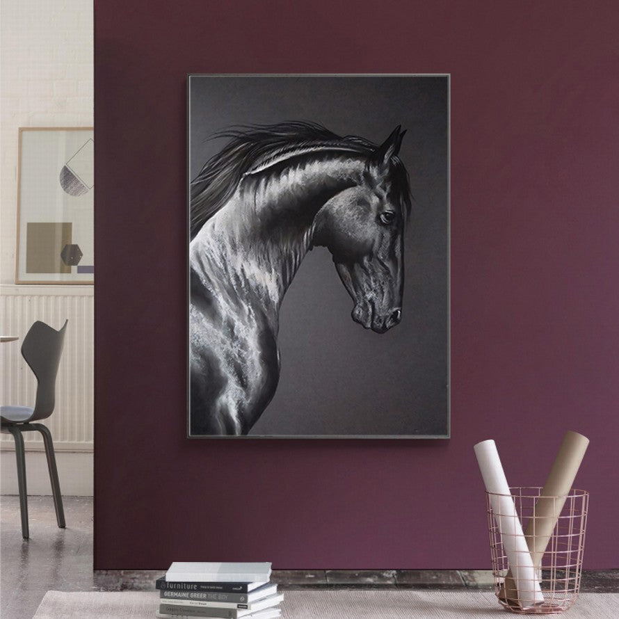 Monochrome Majesty: Horse Portrait