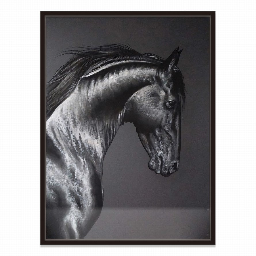 Monochrome Majesty: Horse Portrait