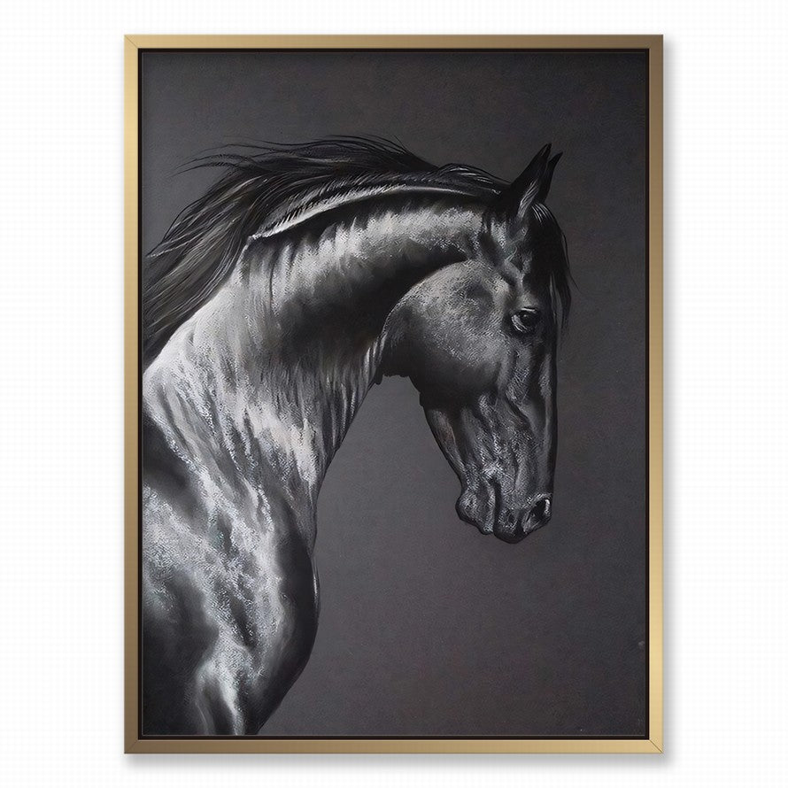Monochrome Majesty: Horse Portrait