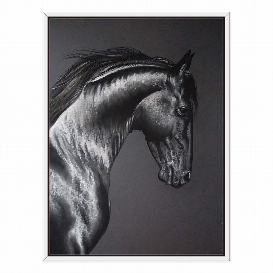 Monochrome Majesty: Horse Portrait