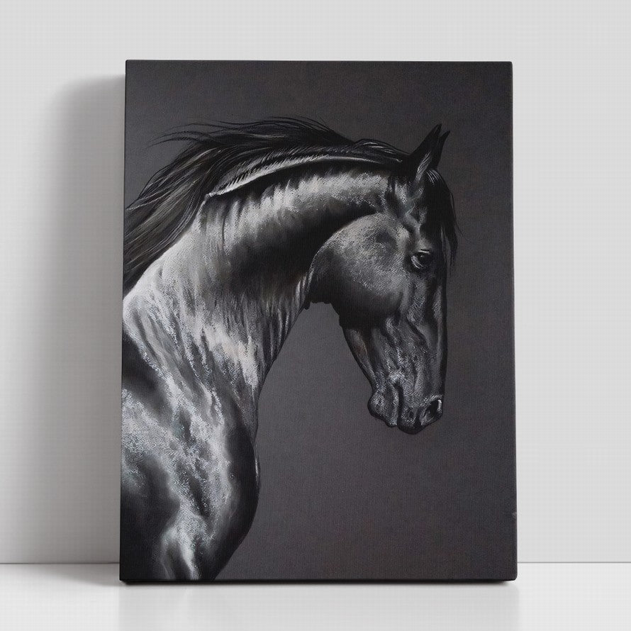 Monochrome Majesty: Horse Portrait