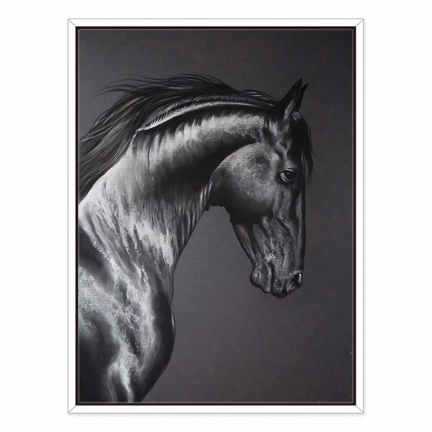 Monochrome Majesty: Horse Portrait