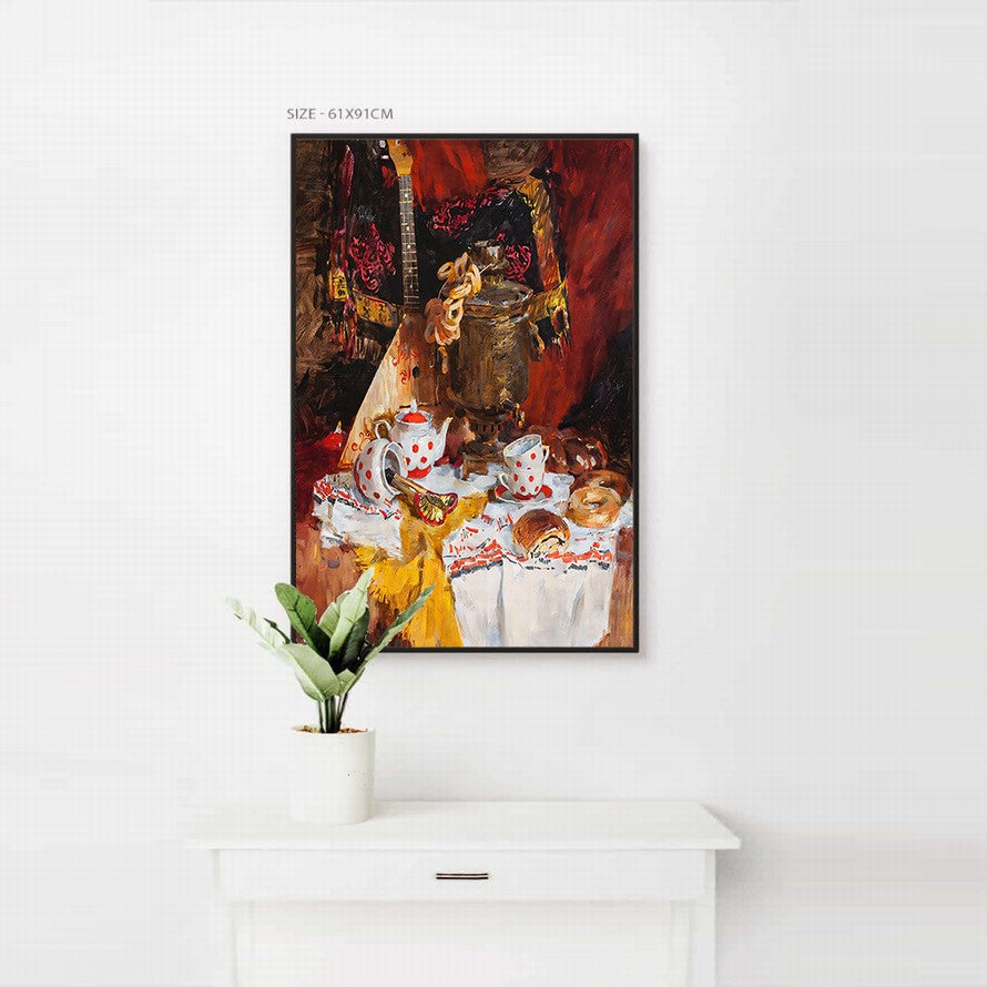 Rhythmic Hues, Vibrant Strings Oil Painting