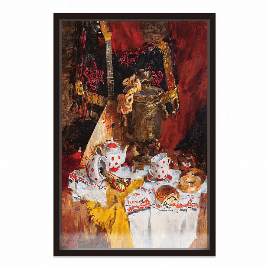 Rhythmic Hues, Vibrant Strings Oil Painting