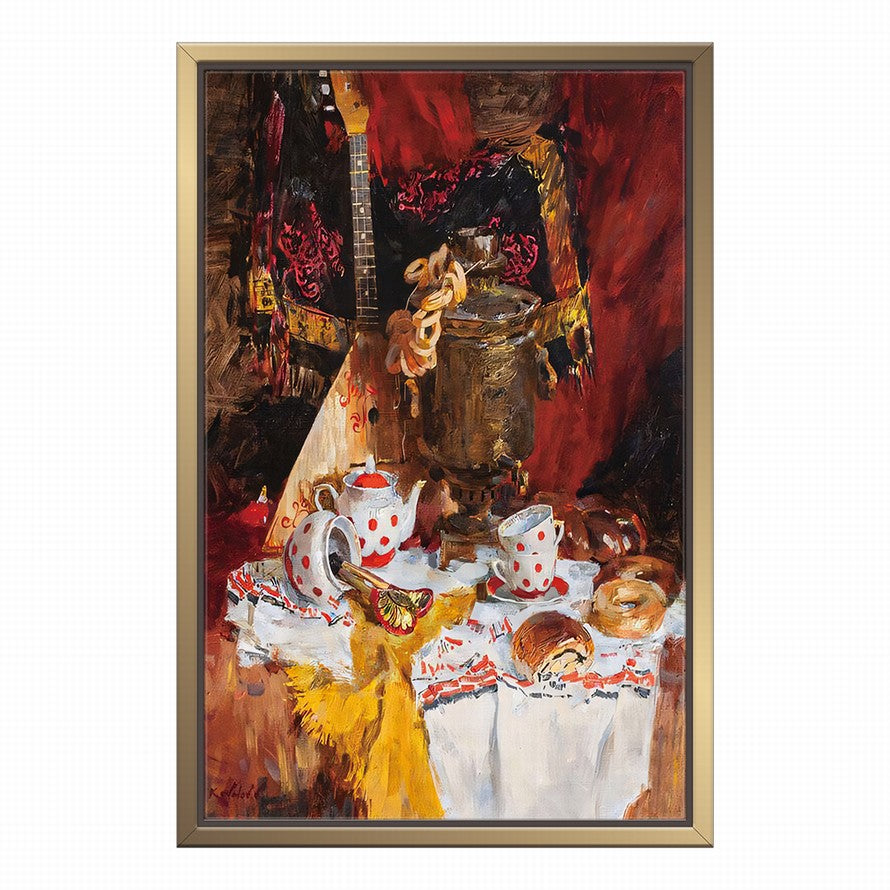 Rhythmic Hues, Vibrant Strings Oil Painting