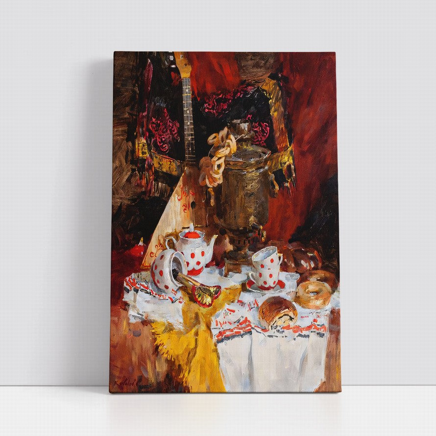 Rhythmic Hues, Vibrant Strings Oil Painting