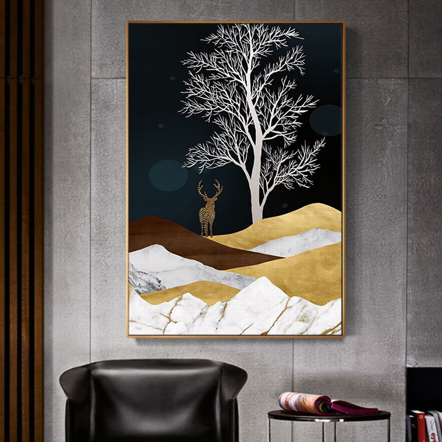 Silhouette: Monochrome Forest Dreams Canvas