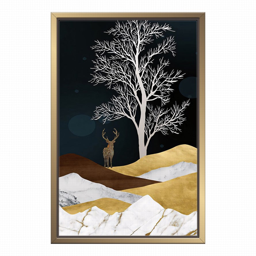 Silhouette: Monochrome Forest Dreams Canvas