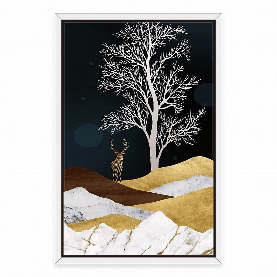 Silhouette: Monochrome Forest Dreams Canvas