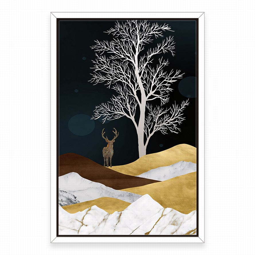 Silhouette: Monochrome Forest Dreams Canvas