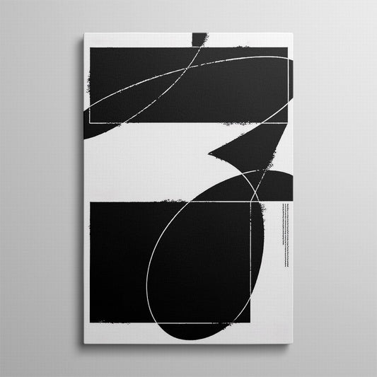 Black and White Hues Pattern Canvas