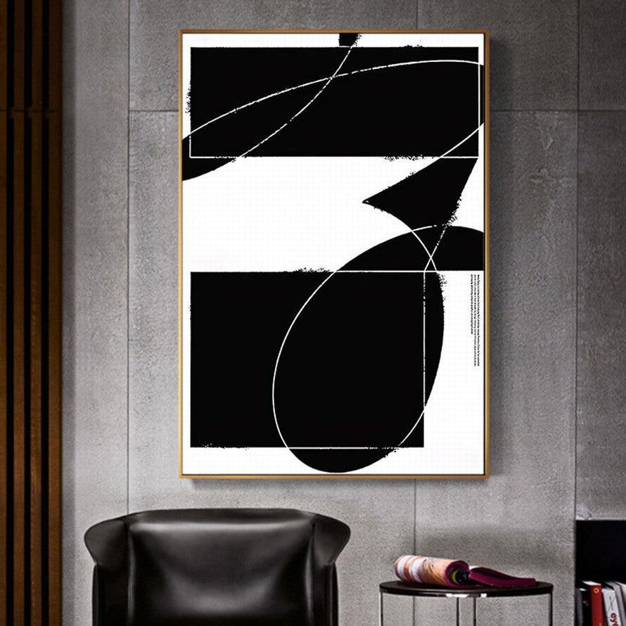 Black and White Hues Pattern Canvas