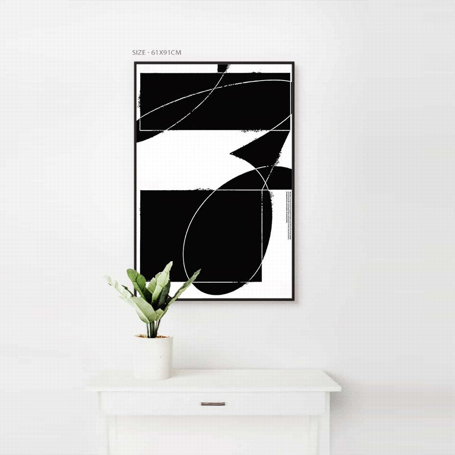 Black and White Hues Pattern Canvas
