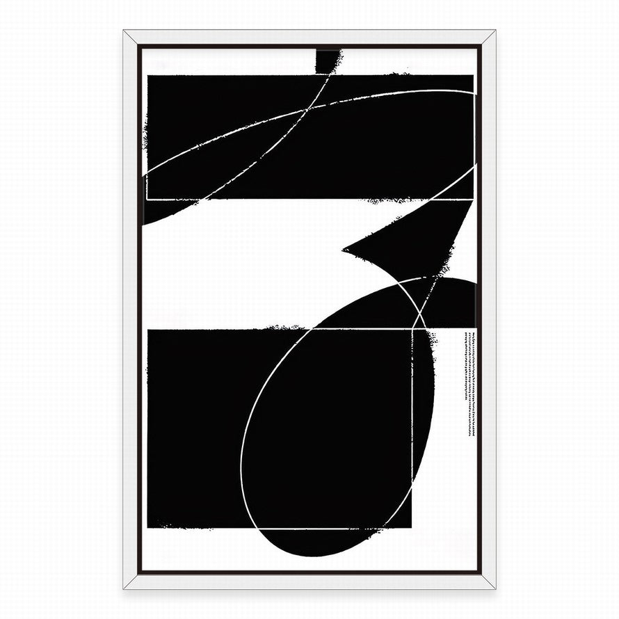 Black and White Hues Pattern Canvas