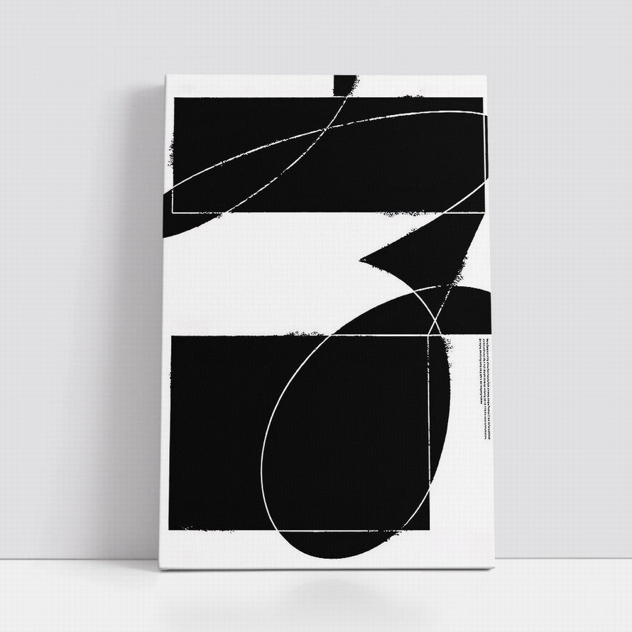Black and White Hues Pattern Canvas