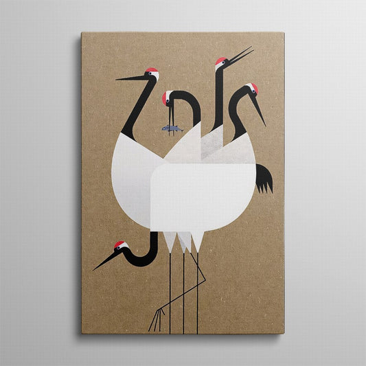 Dual Elegance, Feathered Dance Canvas