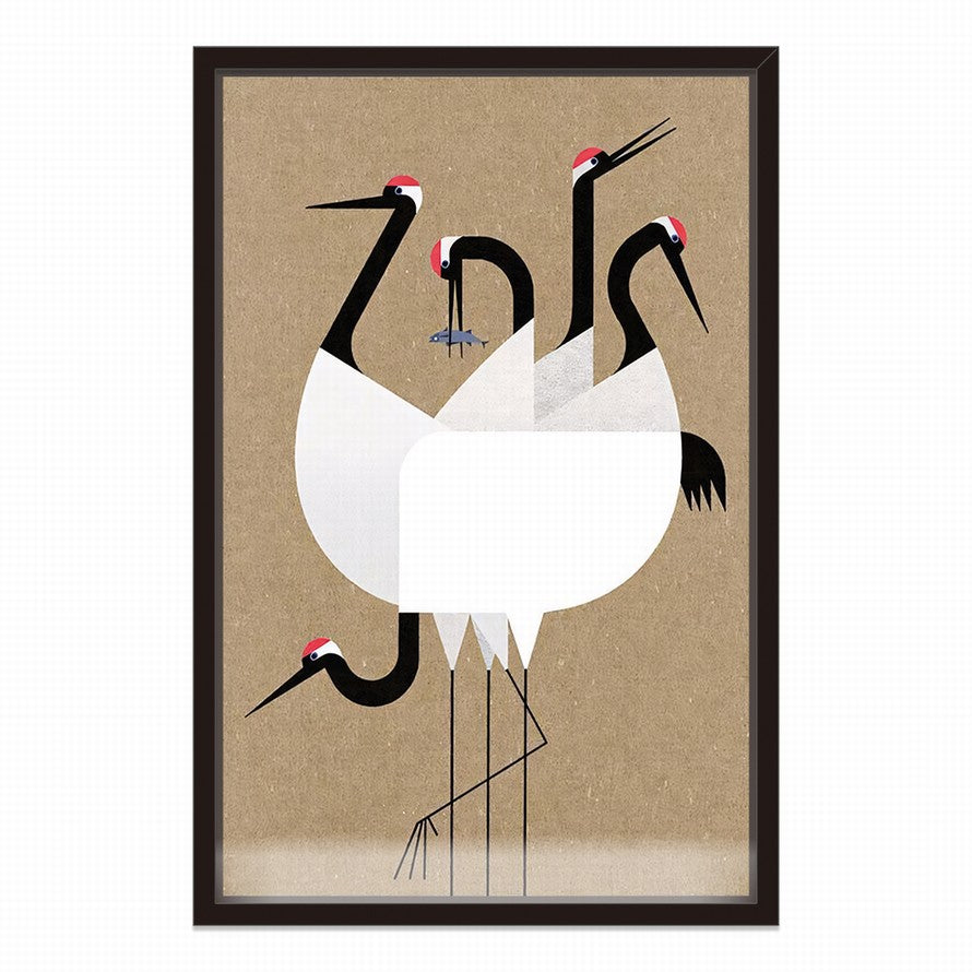 Dual Elegance, Feathered Dance Canvas