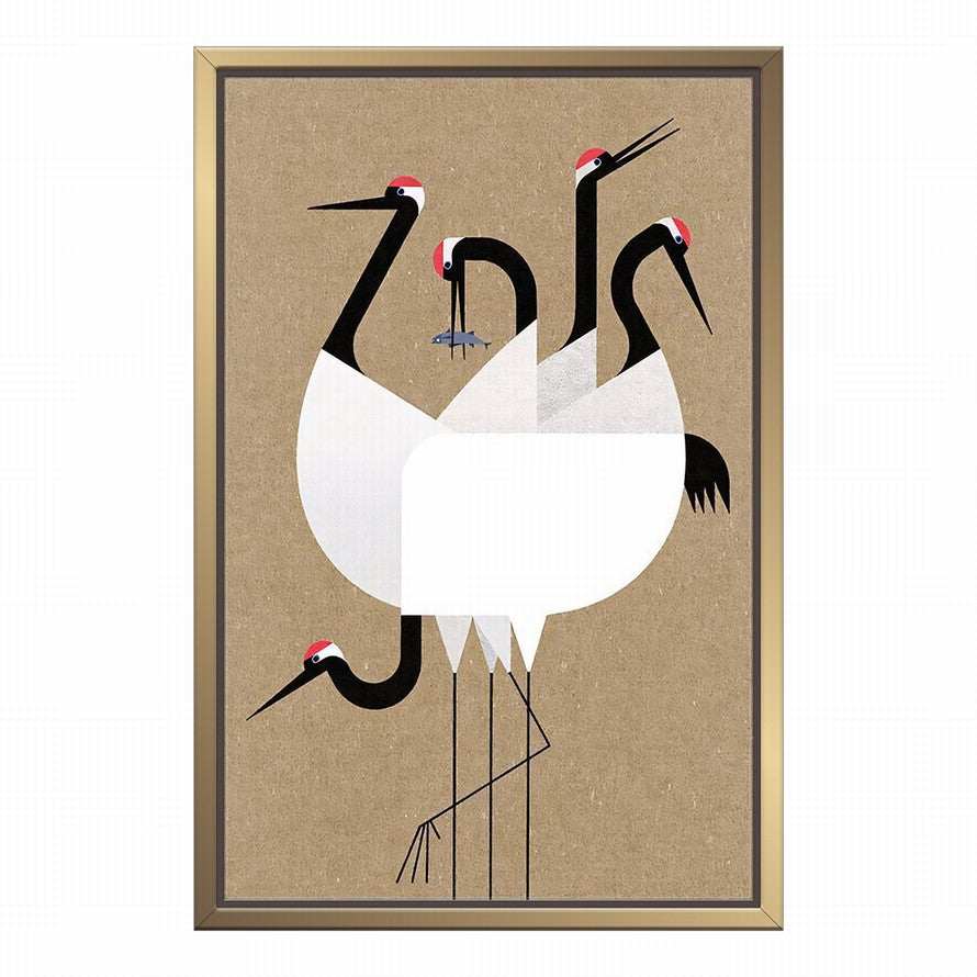 Dual Elegance, Feathered Dance Canvas