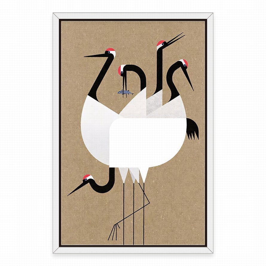 Dual Elegance, Feathered Dance Canvas