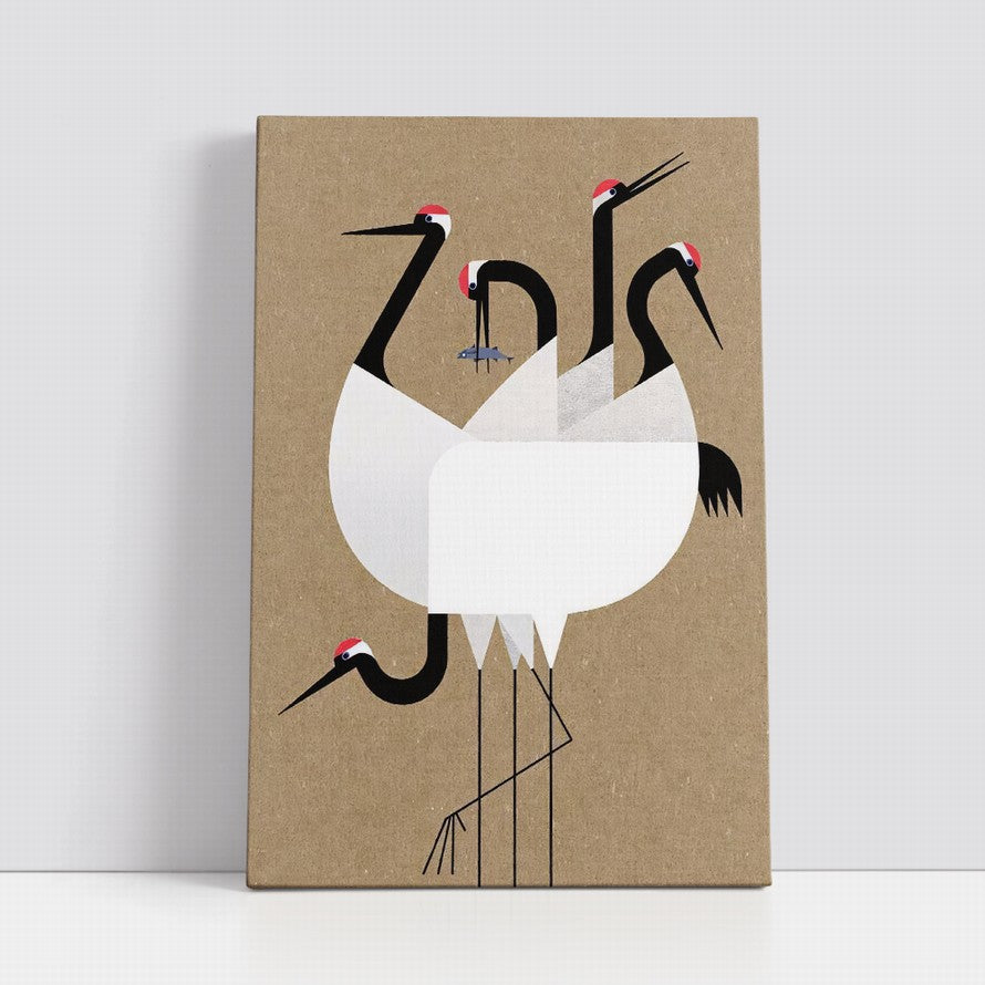 Dual Elegance, Feathered Dance Canvas