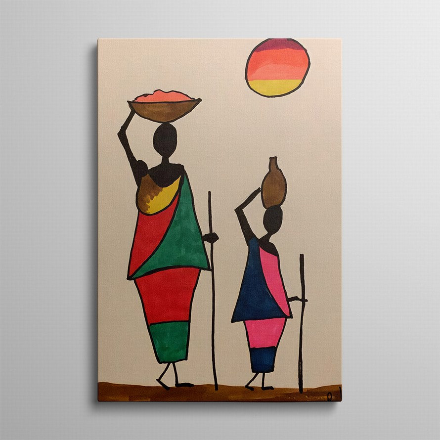 Color Art African People Illustration