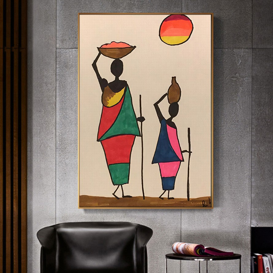 Color Art African People Illustration