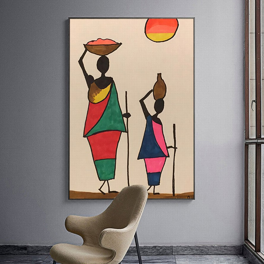 Color Art African People Illustration