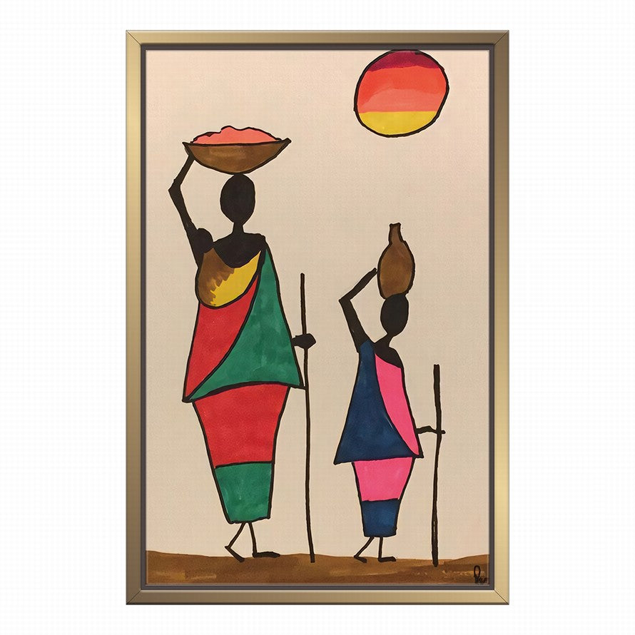 Color Art African People Illustration
