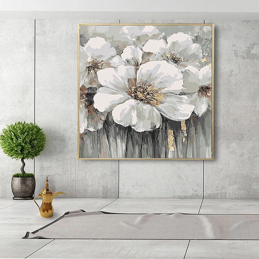 Whisper of White Petals Oil Painting